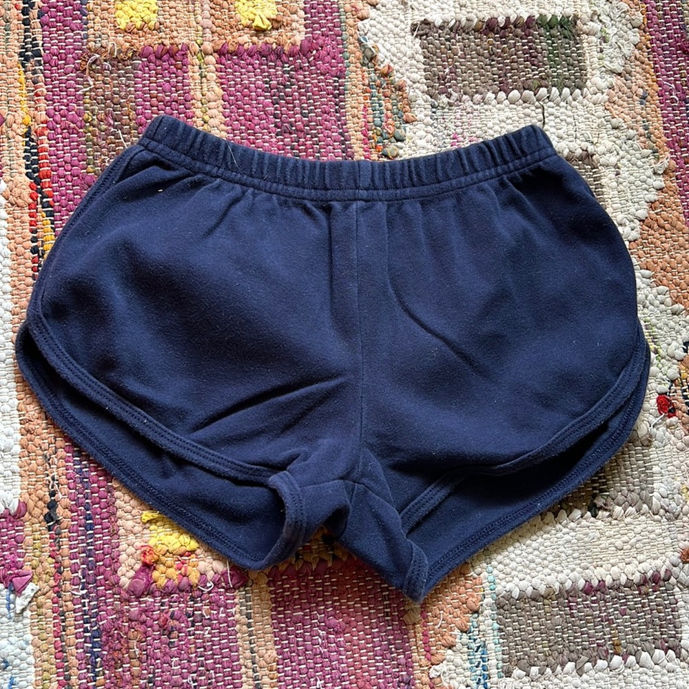 100% cotton, navy blue shorties by American Apparel size XS